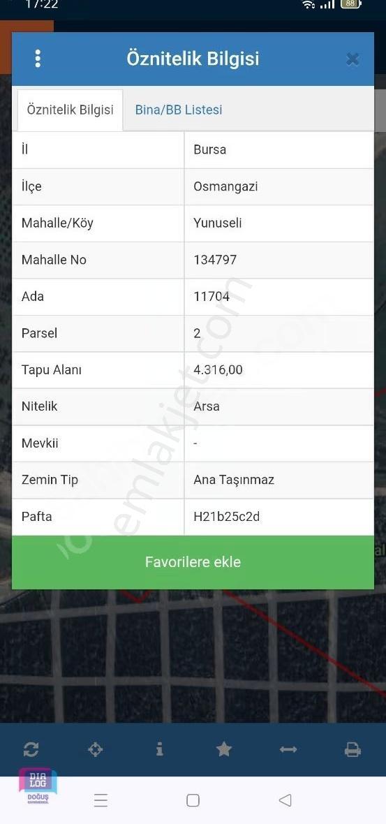 Dialog Doğuş Satılık Arsa Hissesi Yunuselide - Görsel 2