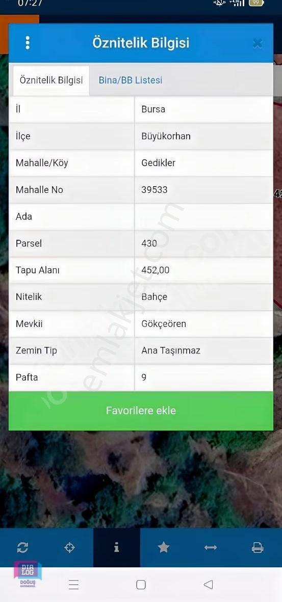 Büyük Orhan Gediklerde Satılık Tek Tapu Yolu Olan Arazi - Görsel 10