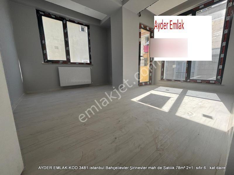 Bahçelievler Şirinevler Mah De Satılık 78m² 2+1- Sıfır 6.. Kat Daire