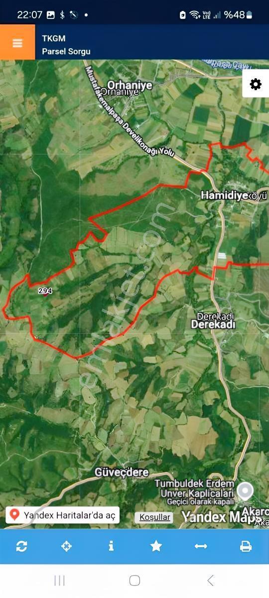 Öztarlacıdan Hamidıye 2100 M2 Satılık Arazi