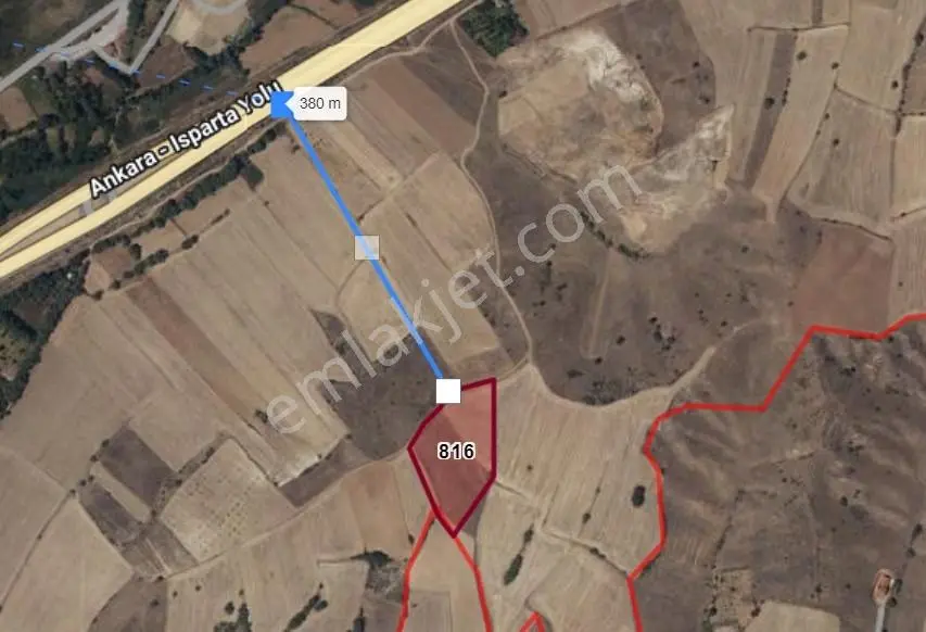 Isparta Yalvaç Bağkonak'ta 11.350 M2 Ana Yola Yakın Fırsat Tarla - Görsel 3