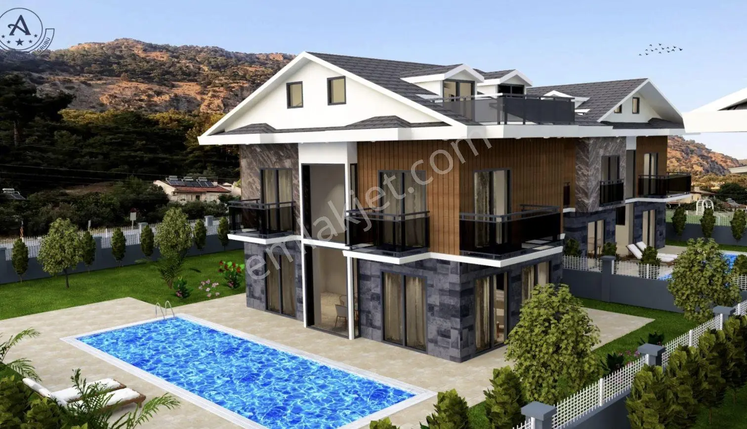 Falcon Dan Fethiye Çiftlik De Mükemmel Lüx 3+1 Villa