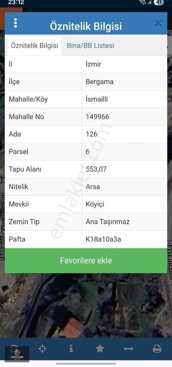 Bergama Da Köy İçi İmarlı Arsa