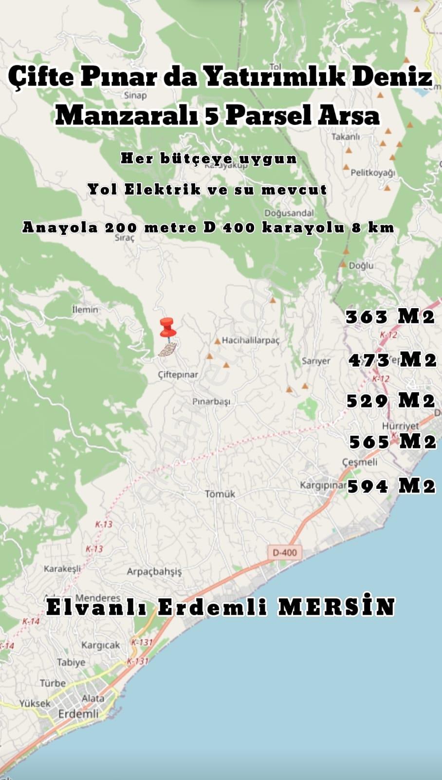 Thor'dan Satılık Erdemli Çiftepınarda 529m2 Deniz Manzaralı Arsa - Görsel 47