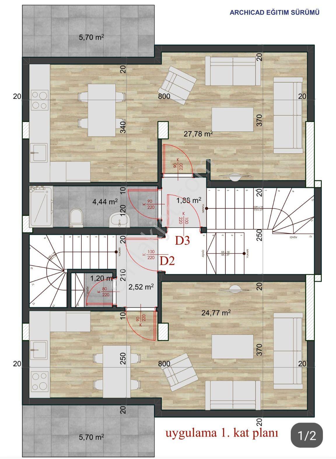 Stoptan Çatalarık Projeden Satılık 2+1 - Görsel 10