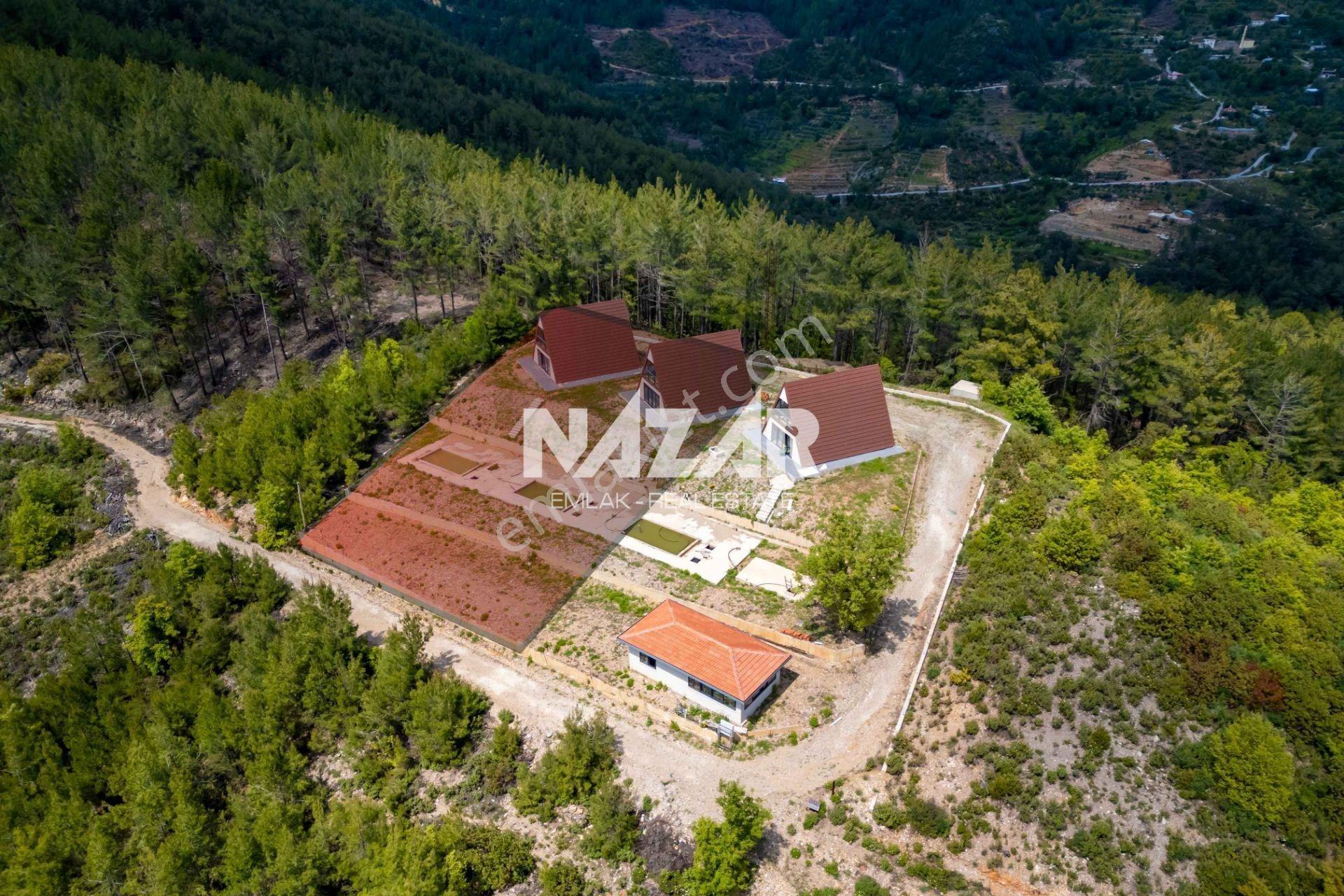 Alanya Üzümlüde 1.269 M² Tarla İçinde 2 Adet Havuzlu 3+1 Villa - Görsel 4