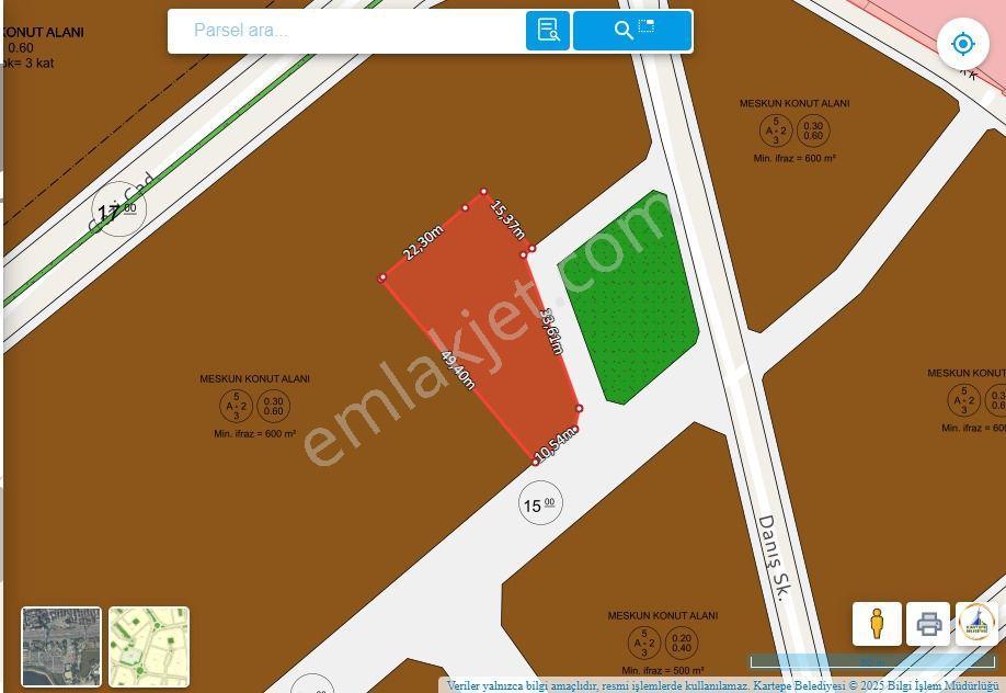 Acil Sahibinden Kartepe Sarımeşe Merkez Konumlu 1082 M2 Arsa - Görsel 4
