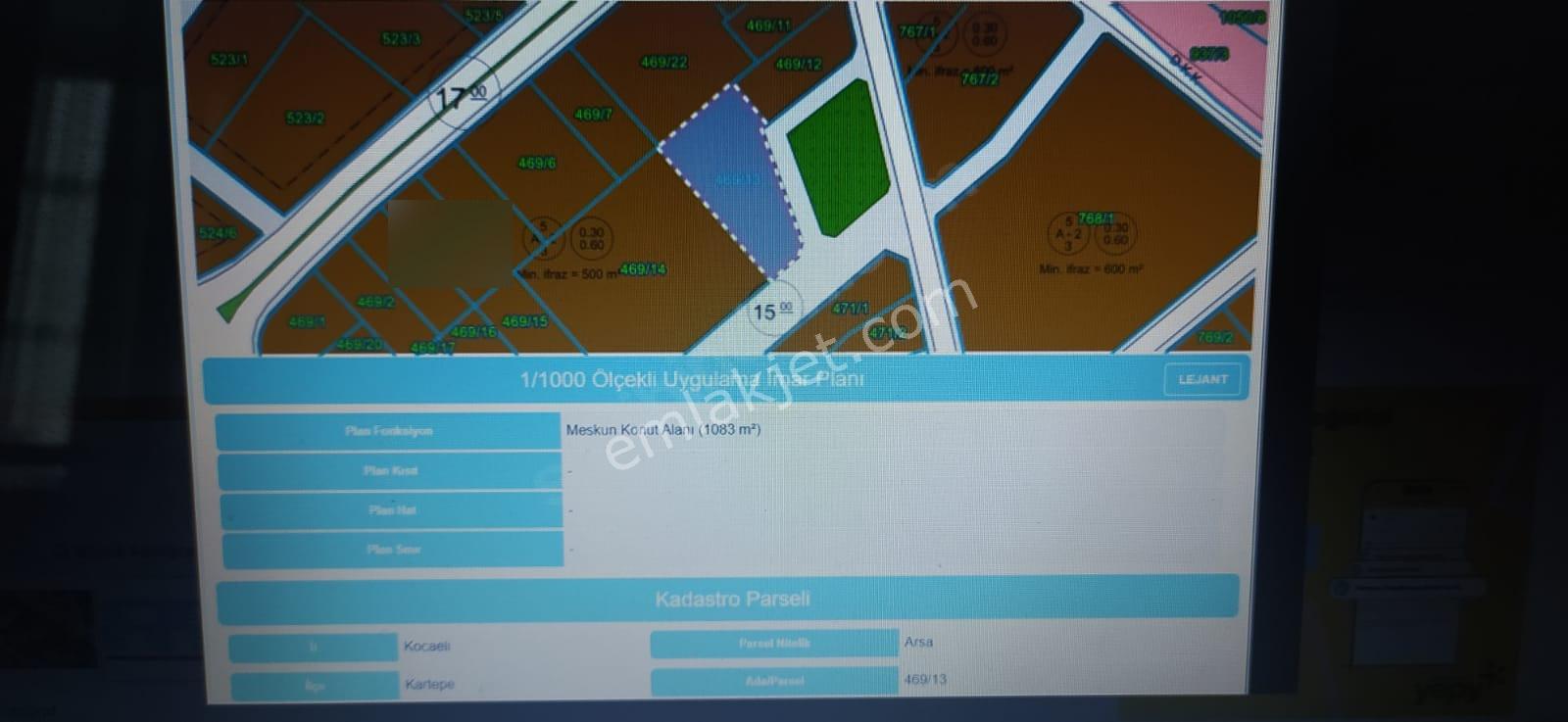 Acil Sahibinden Kartepe Sarımeşe Merkez Konumlu 1082 M2 Arsa - Görsel 3