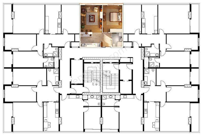 Karşıyaka Tower'da Lüks Ve Konforlu 1+1 Satılık Daire - Görsel 31