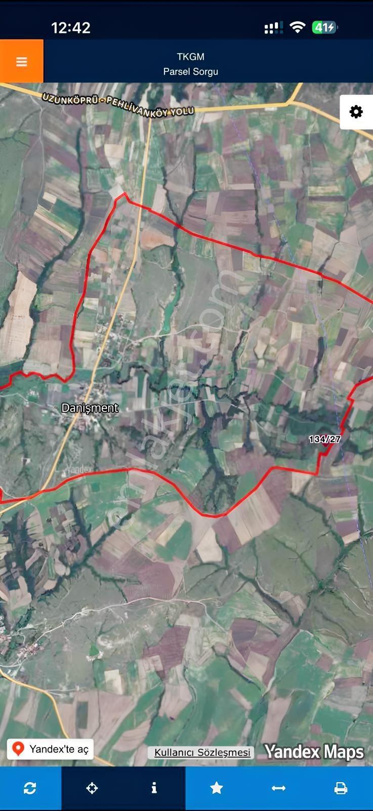 Edirne Uzunköprü Küçükdanışmentte 3.990 M² Müstakil Tarla - Görsel 2