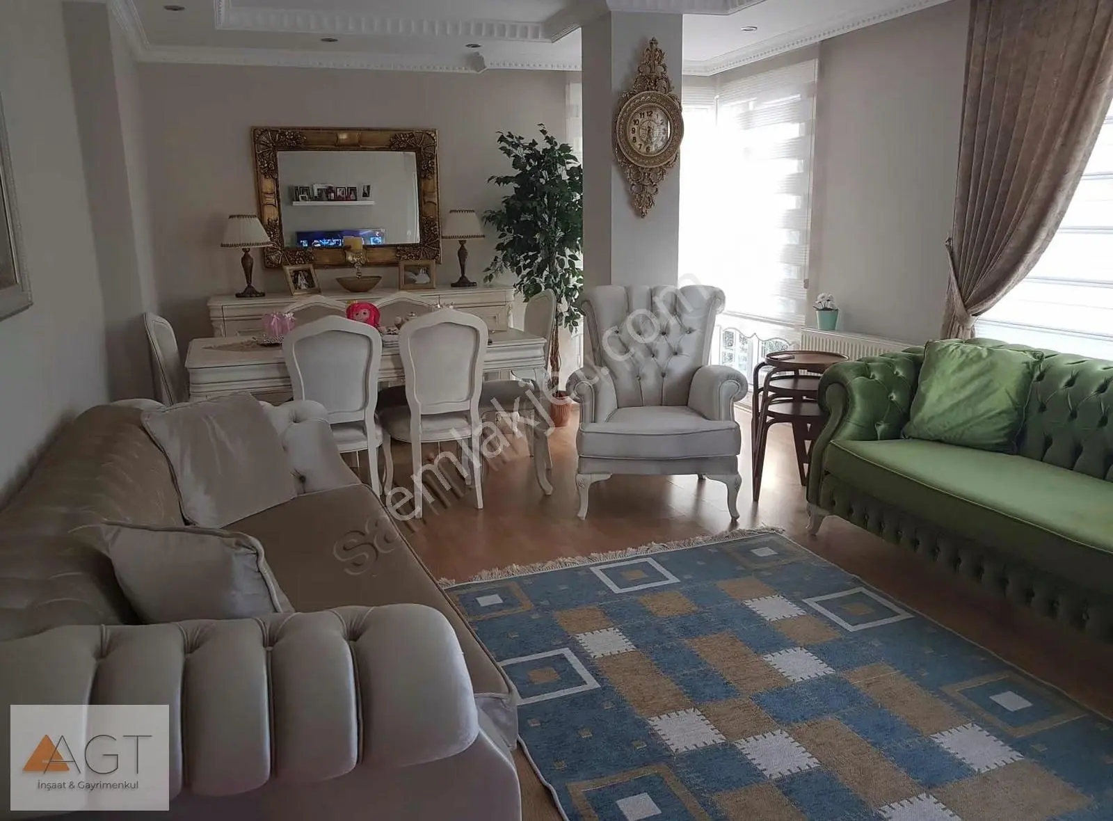 Agt'den İnkılap Mah.site İçersinde Ara Kat 135m2 3+1 Satılık Kon