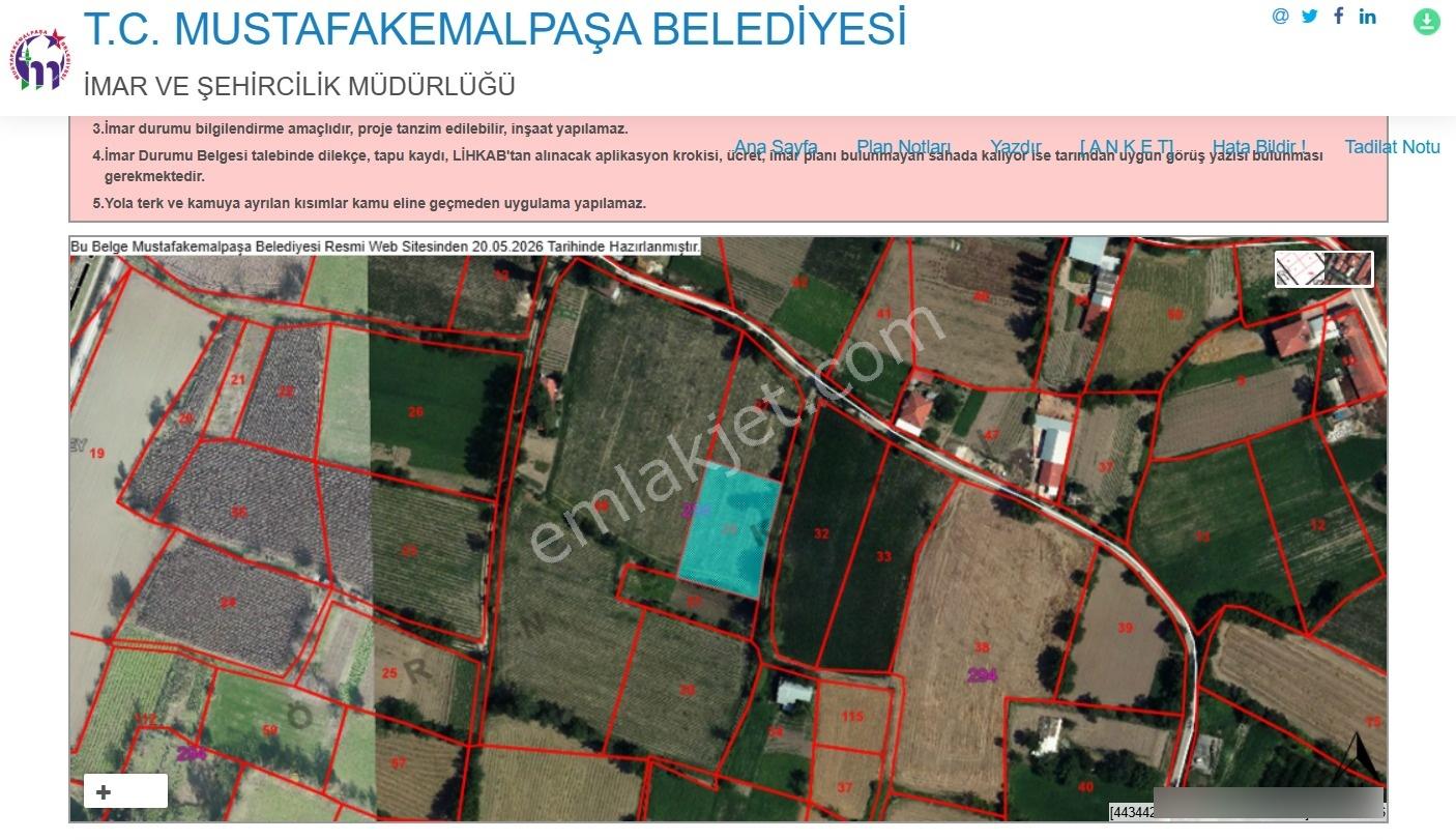 Bursa Mustafakemalpaşa Züferbey Mh İmar Sınırı - Görsel 5