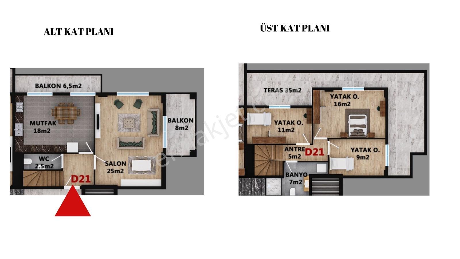 İzmit Plajyolu Premiumda Sıfır 3+1 Eğimsiz Çatı Dubleks Daire - Görsel 20