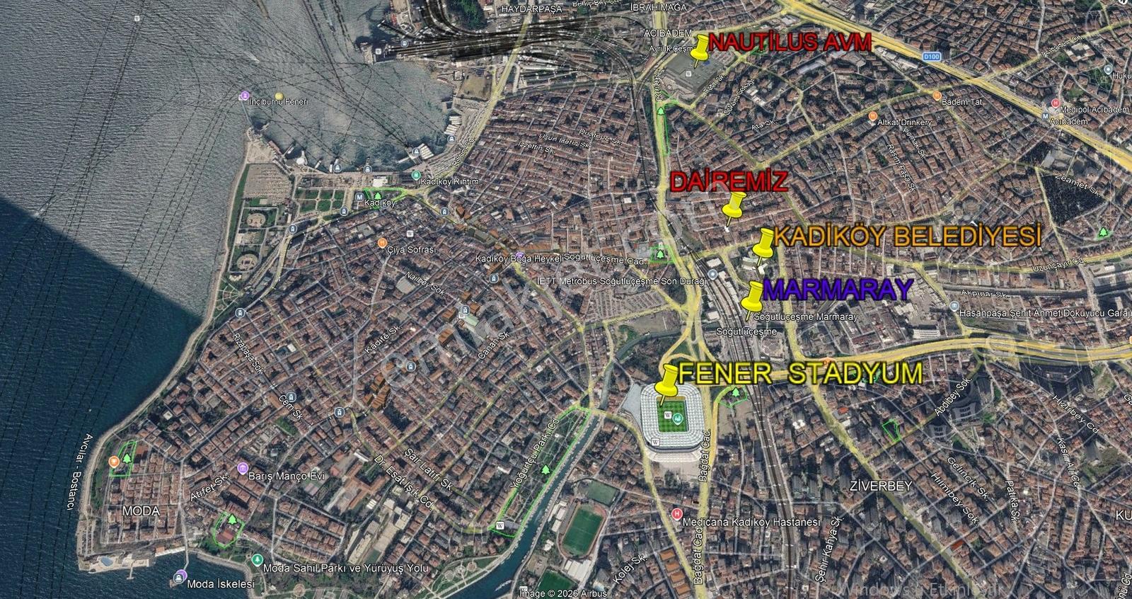 Kadiköy Belediyesine 50 M Yakınlıkta Merkezi Konumda