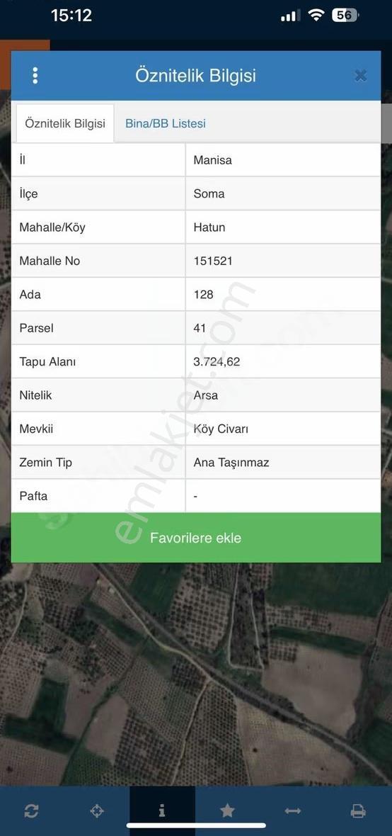 Soma Hatunköy Satılık 3.724m2 Arsa