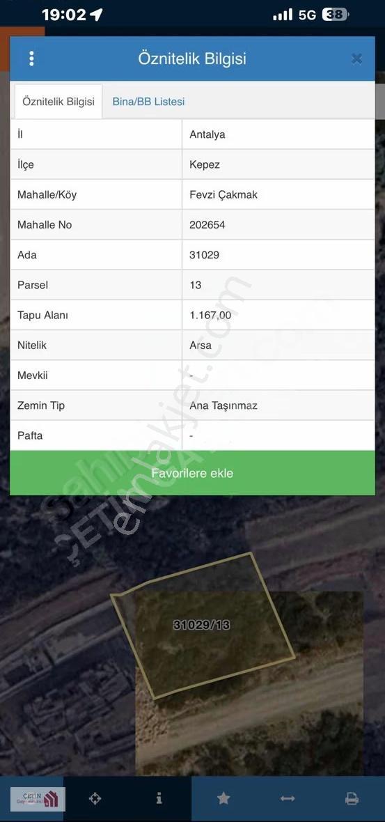 Kepez Fevzıçakmak Mahallesı 1167 Metre Arsa - Görsel 2