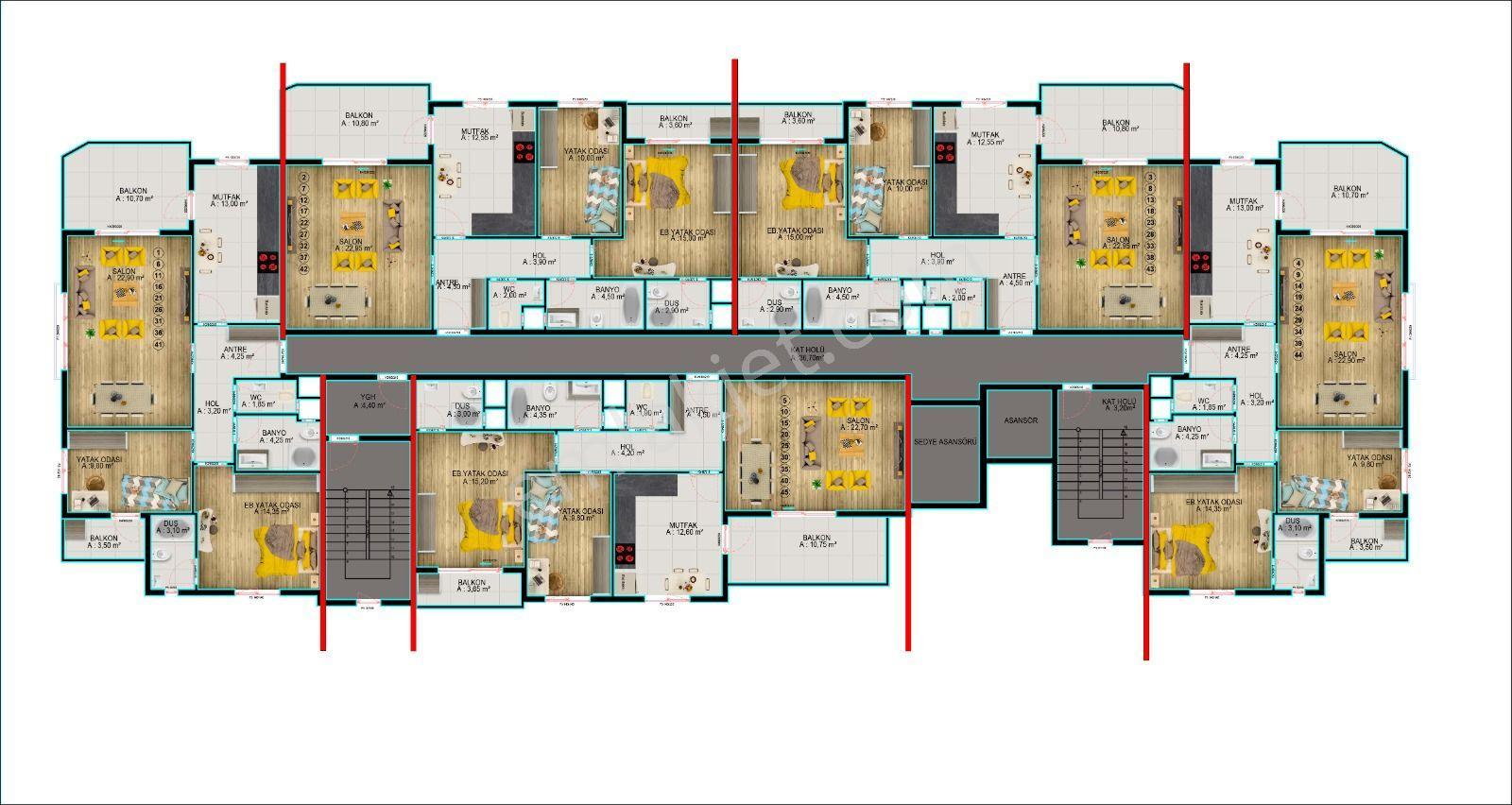 Doğan Emlak Group’tan Canik Şehir Hast.mesafede 2+1 Lüks Daireler - Görsel 15