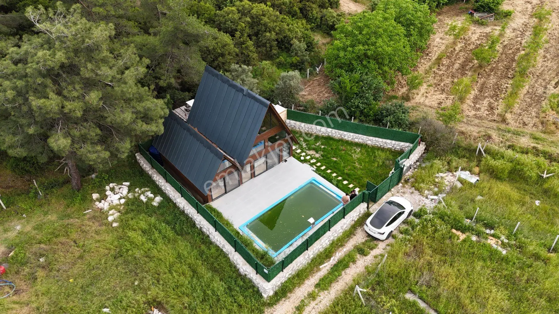 Ormanın Kalbinde Isıtmalı Havuz Ve Şömineli 162m² Bungavilla - Görsel 5