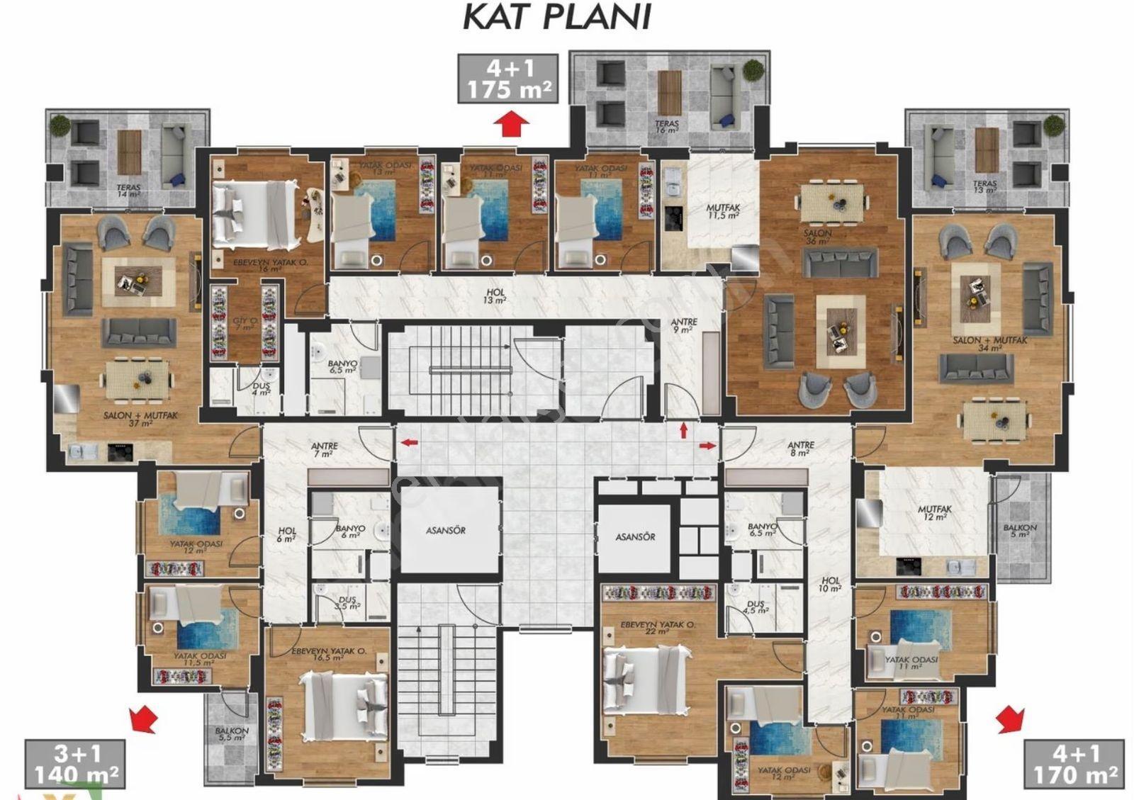 360 Derece 4+1 170 M2 Panaromik Doğa Ve Deniz Manzaralı Daire - Görsel 35