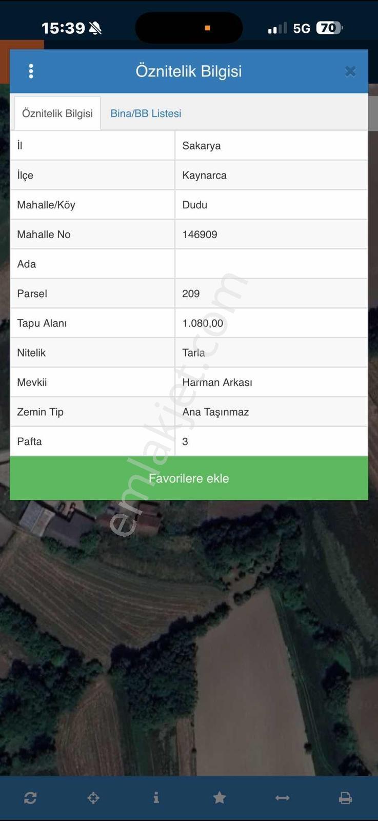Sakarya Kaynarca Dudu %40 İmarlı Resmi Yollu 1.080 Satılık Arazi - Görsel 4