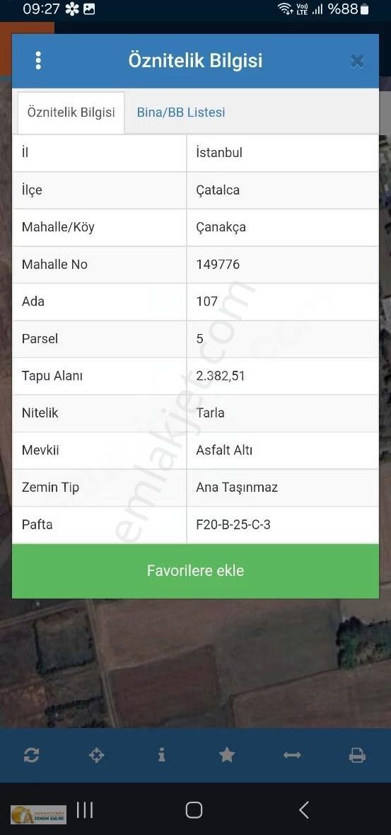 Çatalca Çanakça Mahallesi 340 M² Satılık Arsa - Görsel 2