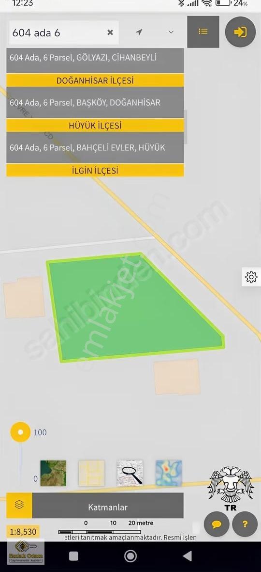 Emlak Odam'dan Cihanbeyli Gölyazı Merkez'de 1764 M² Satılık Arsa - Görsel 3