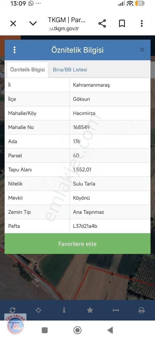 Tok Emlaktan Hacımırze Yolunda Satılık Arsa - Görsel 4