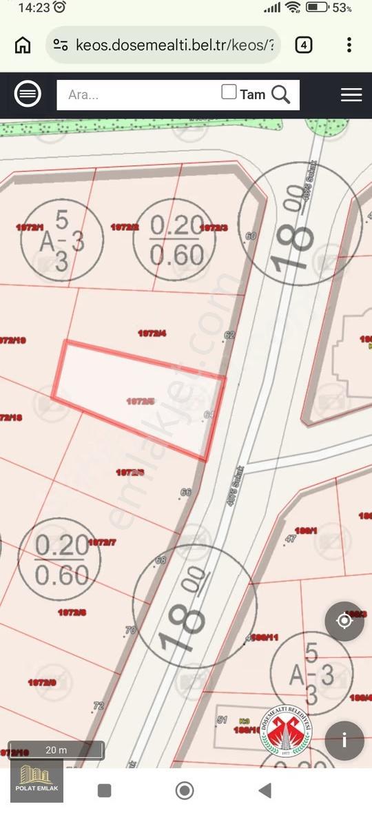 ***altınkale/göç İdaresi Tarafı 550 M2 Satılık Villalık Arsa***