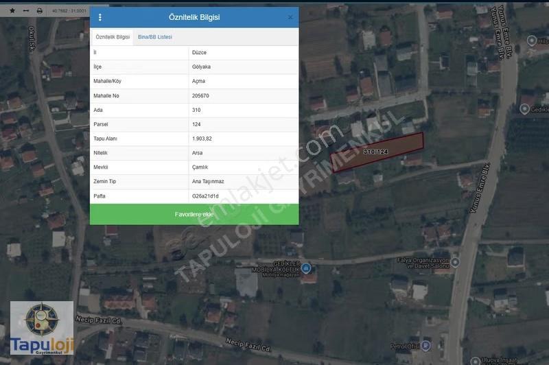 Düzce Gölyaka'da Satılık 1904 M² Arsa - Görsel 2