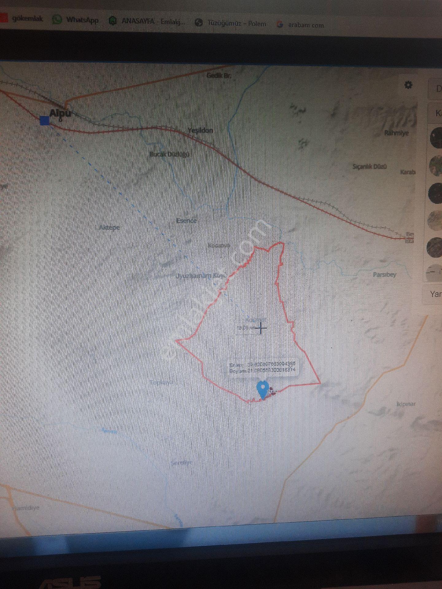 Eskişehir Alpu Koşmah Mah.acil Satılık 37.500 M.müstakil Tarla. - Görsel 8