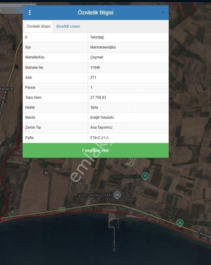 Marmaraereğlisinde Yatırımlık Deniz Manzaralı İmar Sınırı Parsel - Görsel 3