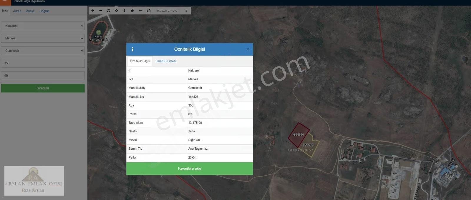 Arslan Emlak Ofisi'nden Kırklareli Camikebirde 27.000m2 Arsa - Görsel 7
