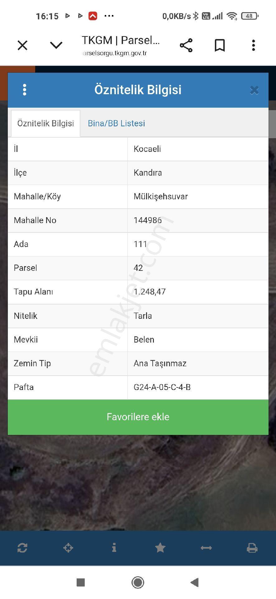 Kocaeli Kamdirada Acil Satilik Resmi Yolli Arazi - Görsel 17