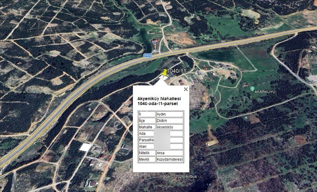 Didim Akyeniköy Mahallesi Seyrantepe Mevkisinde 589 M2 Arsa - Görsel 2