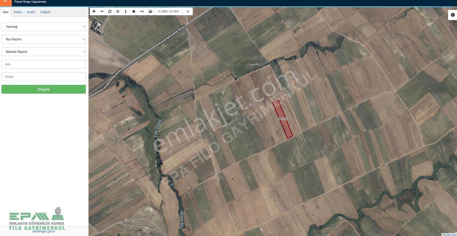 Tekirdağ Ergene Ulaş Mahallesi Satılık 10.960,39 M2 Tarla ! - Görsel 2