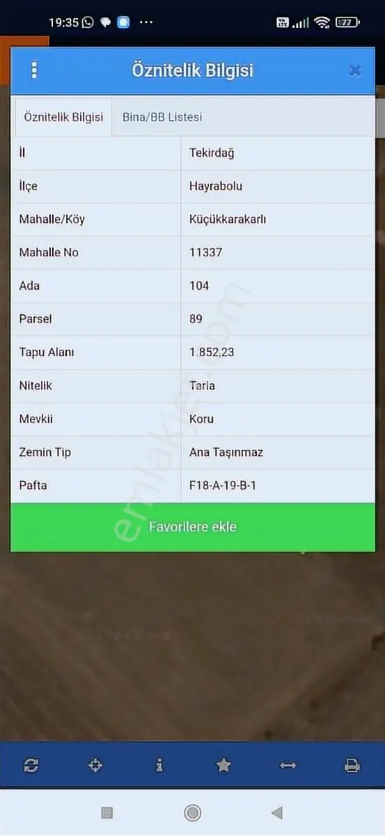 Tekirdağ Hayrabulu Küçükkarakarlı Satılık Mustakil 1852 M2 Arsa - Görsel 10