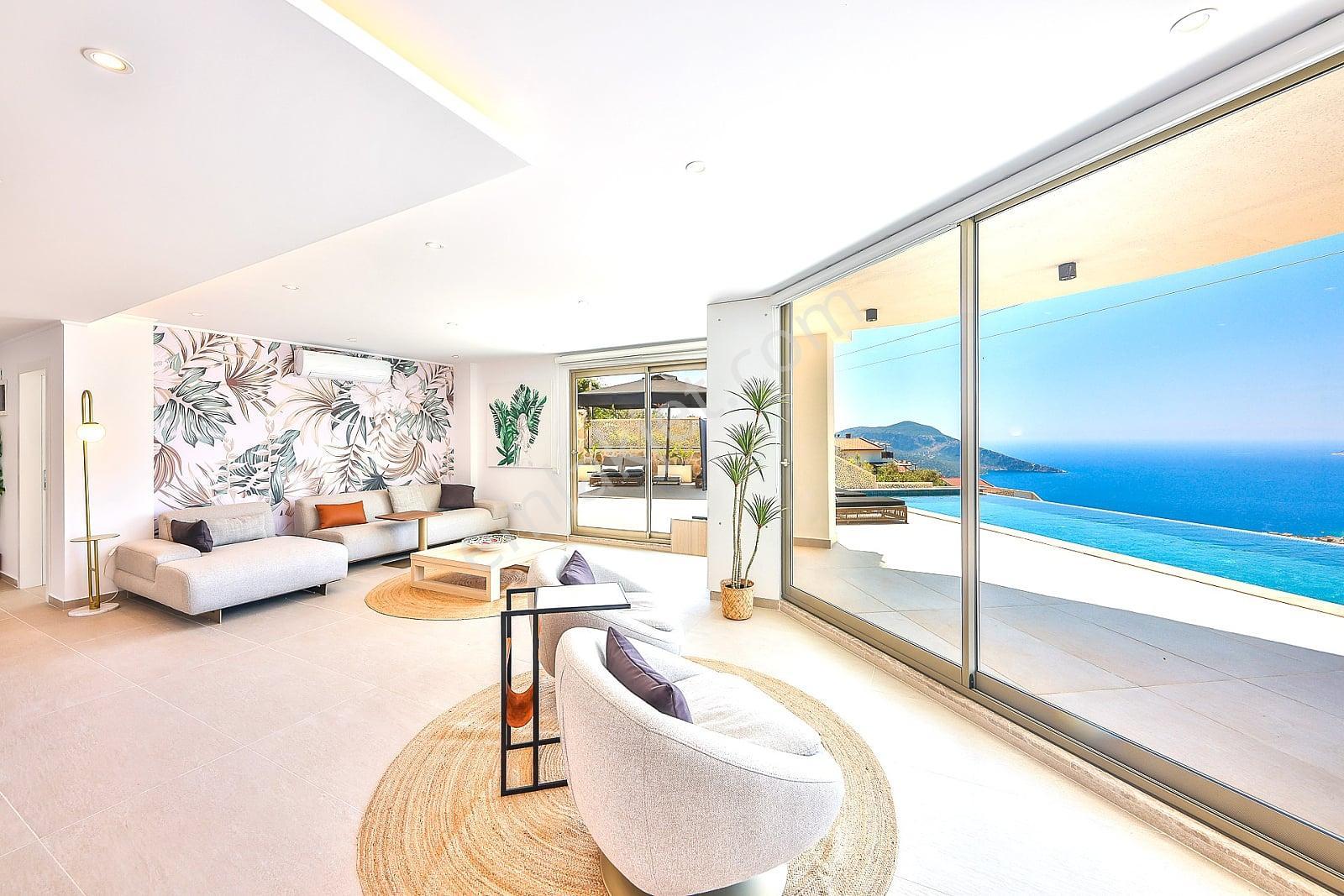 Kaş Kalkan’da Kapanmaz Deniz Manzaralı 2 Havuzlu Villa - Görsel 19