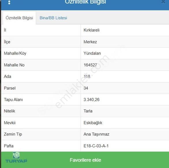 Kırklareli Merkez Yündalan Köyünde 3.340 M² Yatırımlık Tarla - Görsel 3