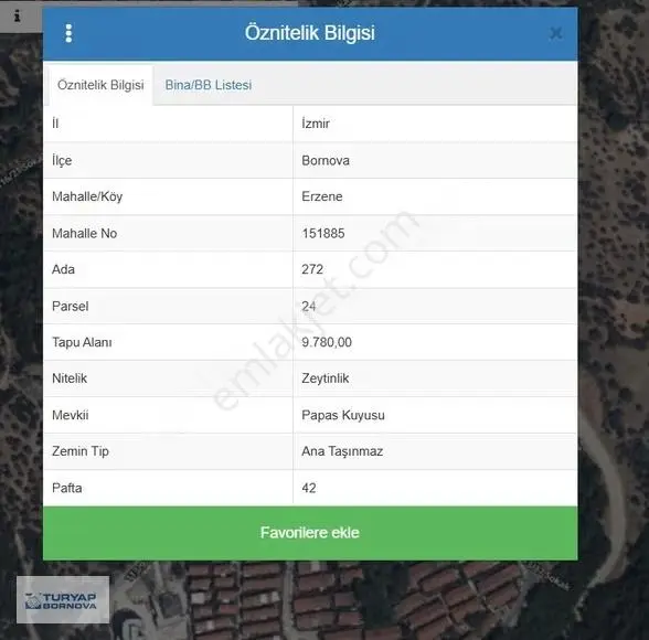 Bornova Erzene Papas Kuyusu Satılık 9.780m2 - Görsel 2