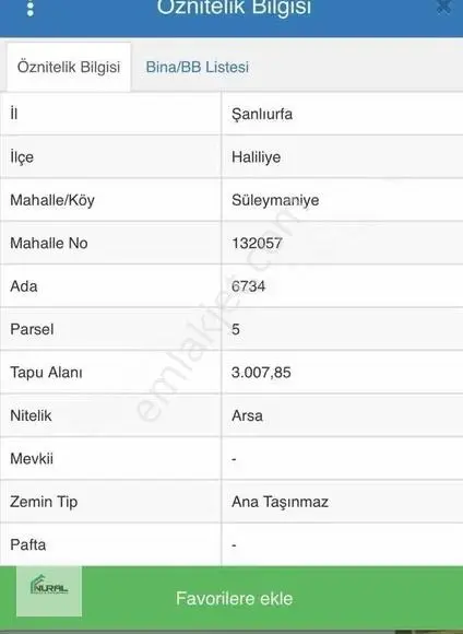Şanlıurfa Haliliye De Yola Sıfır Satılık İmarlı Arsa Tek Tapu