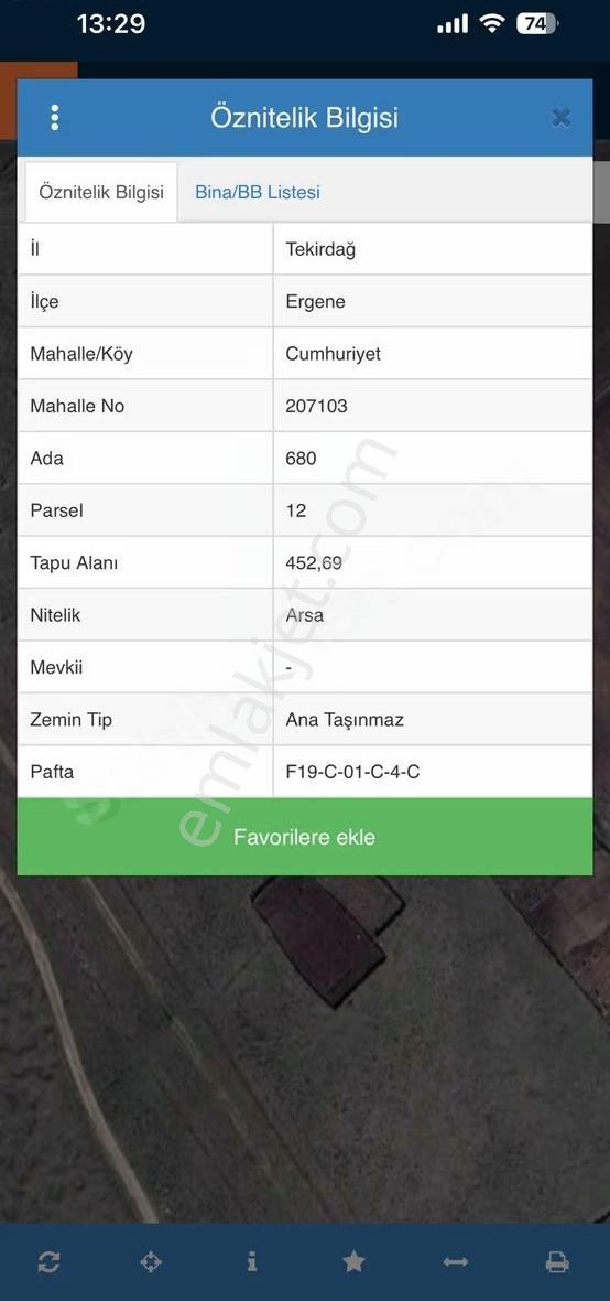 Ergene Devlet Hastanesi Yakını 452 M2 Arsa - Görsel 2