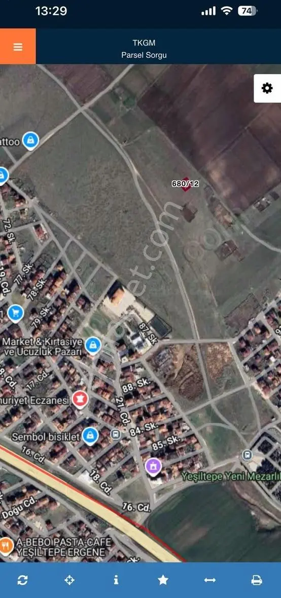 Ergene Devlet Hastanesi Yakını 452 M2 Arsa
