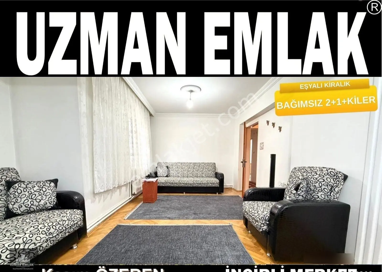 Uzman Emlak'tan İncirli Mh.de +kilerli+ebeveyn Banyolu Eşyalı Kiralık 2+1 Daire