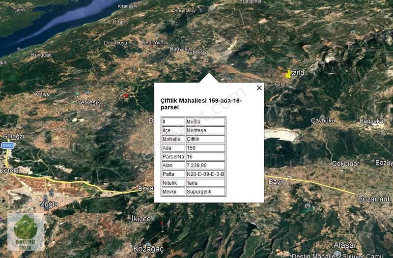 Muğla Menteşe Çiftlik Mahallesinde 7.239 M² Satılık Tarla... - Görsel 7