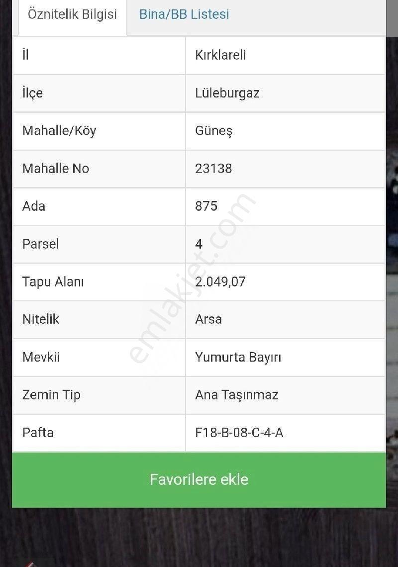 Lüleburgaz Da Sanayi İmarli Arsa - Görsel 16