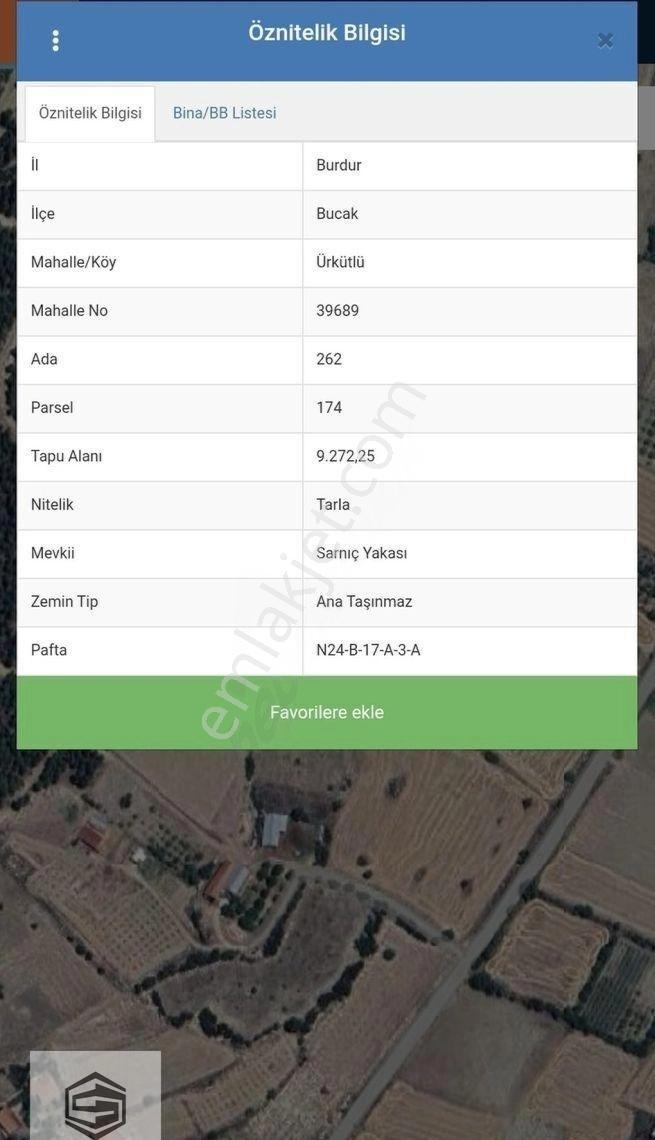 Burdur Bucak Ürkütlü'de Satılık 9272m2 Tarla - Görsel 3