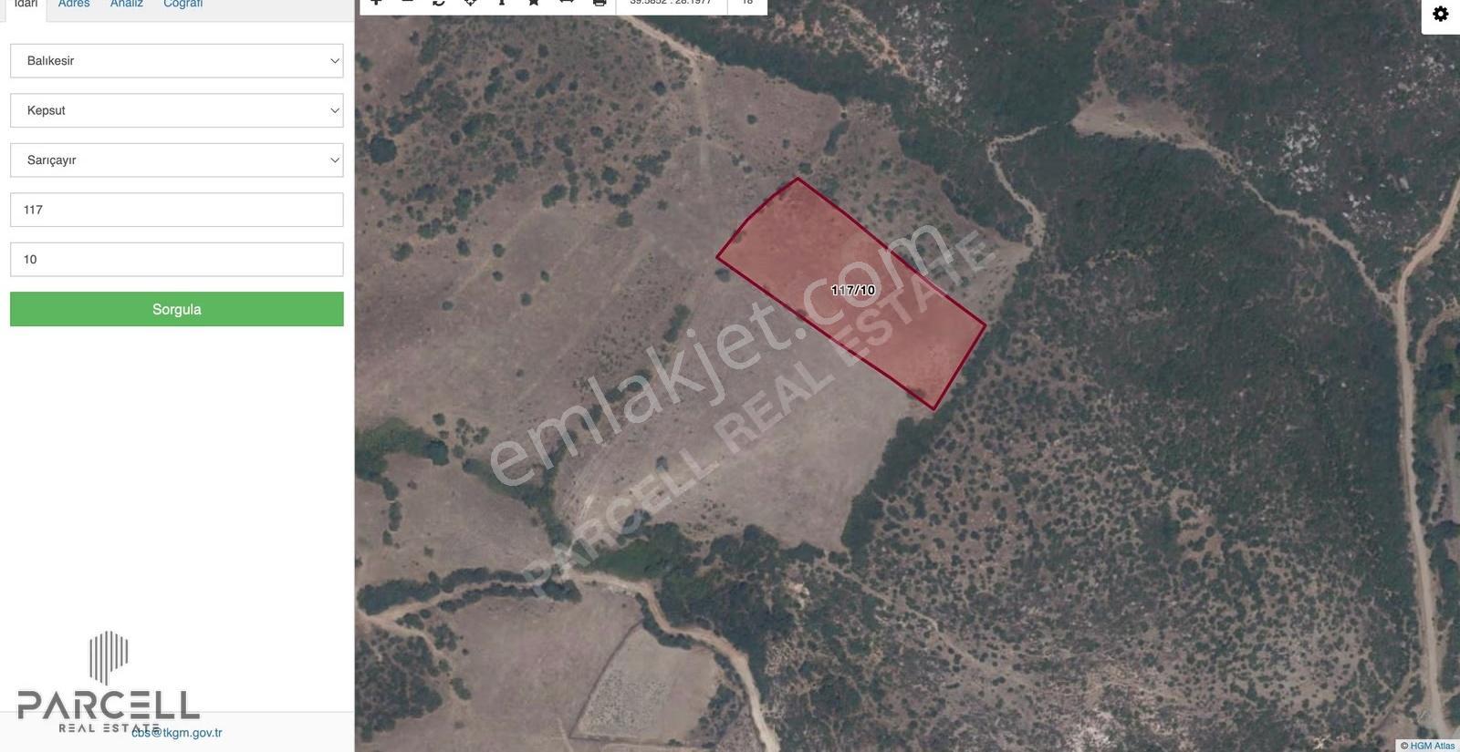 Balıkesir Kepsut Sarıçayır Mahallesinde Satılık Tarla - Görsel 2