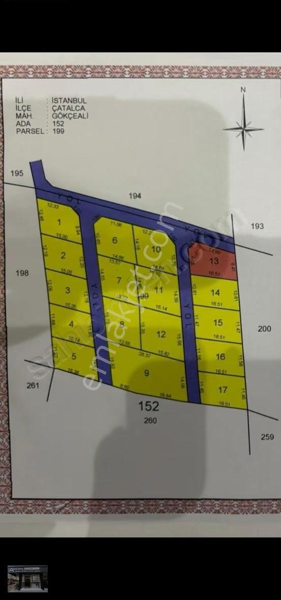 Çatalca Gökçeali Mahallesi 211 M2 Parselizasyonu Yapilmis Arsa - Görsel 5