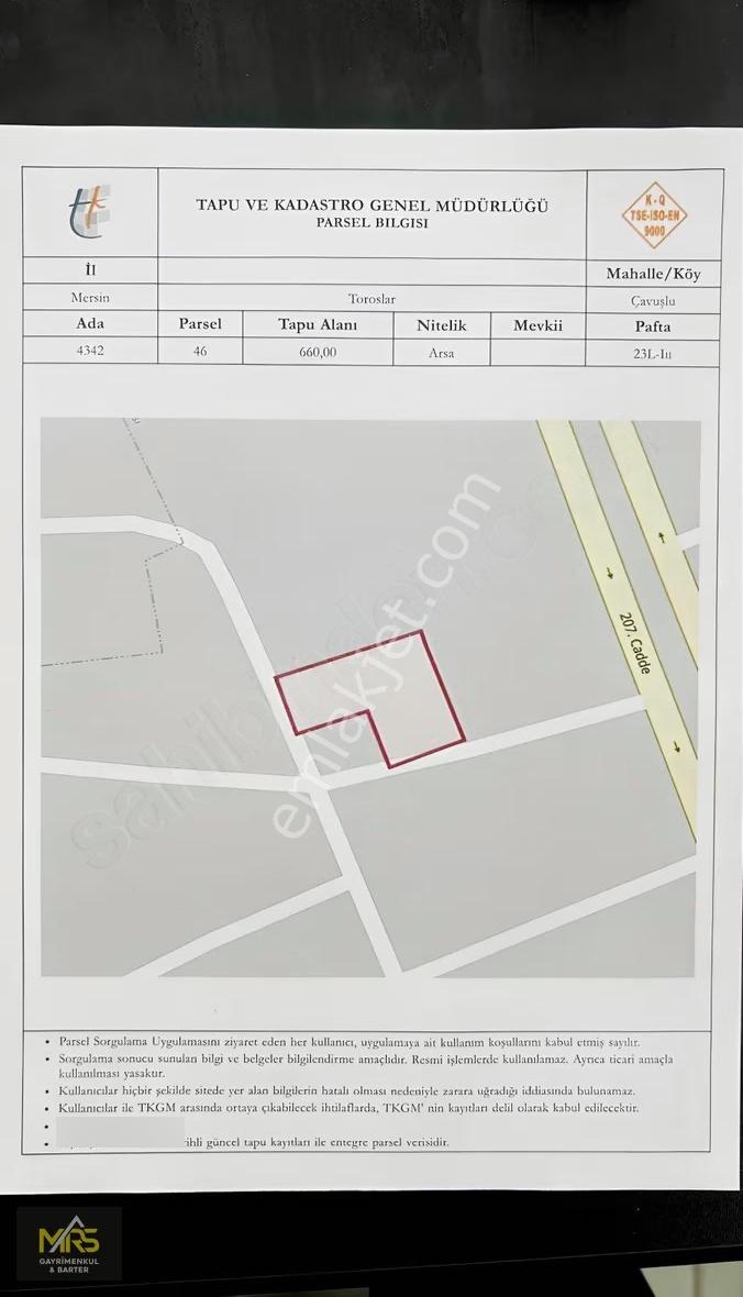 Toroslar Çavuşluda 660 M2 Arsa - Görsel 2