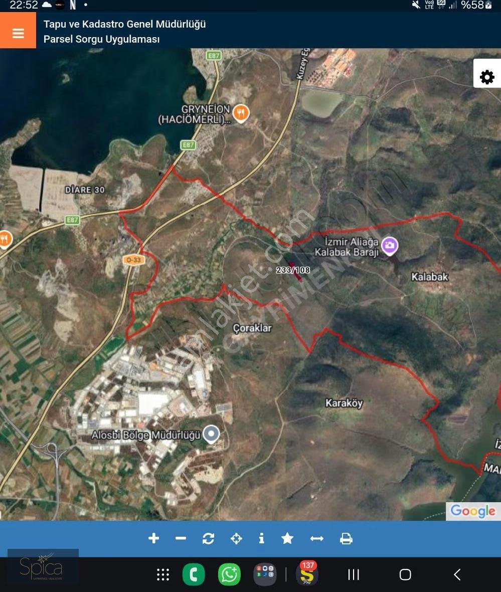 Tovi Franko Dan Satılık Aliğa Kalabak Ta 10357 M2 Tarla